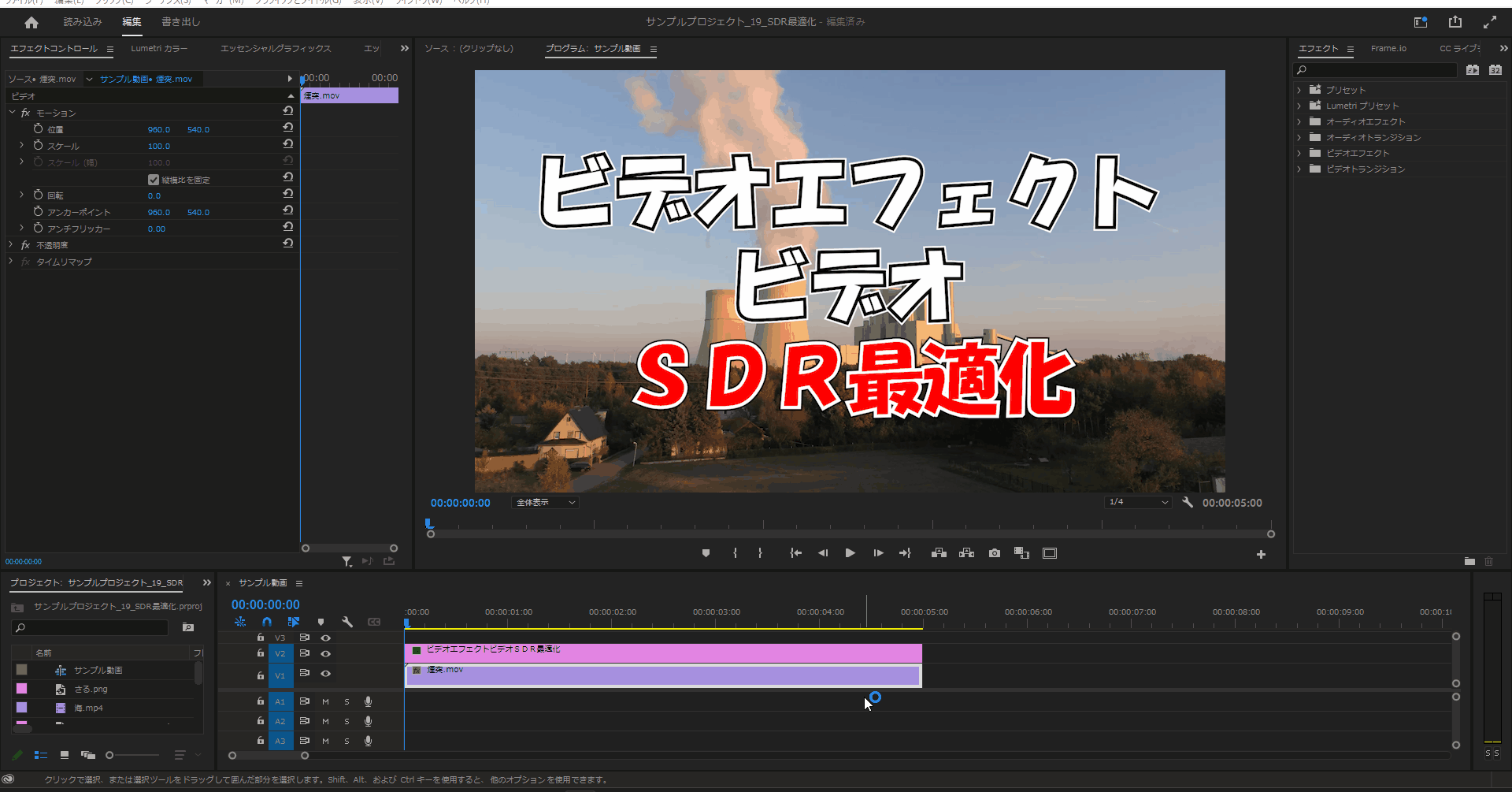ビデオ_SDR最適化_適用方法
